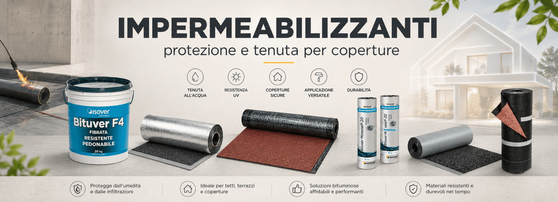 Impermeabilizzanti e membrane per sistema tetto Fomed